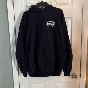 Gildan Navy Blue Football MOM Graphic Hoodie